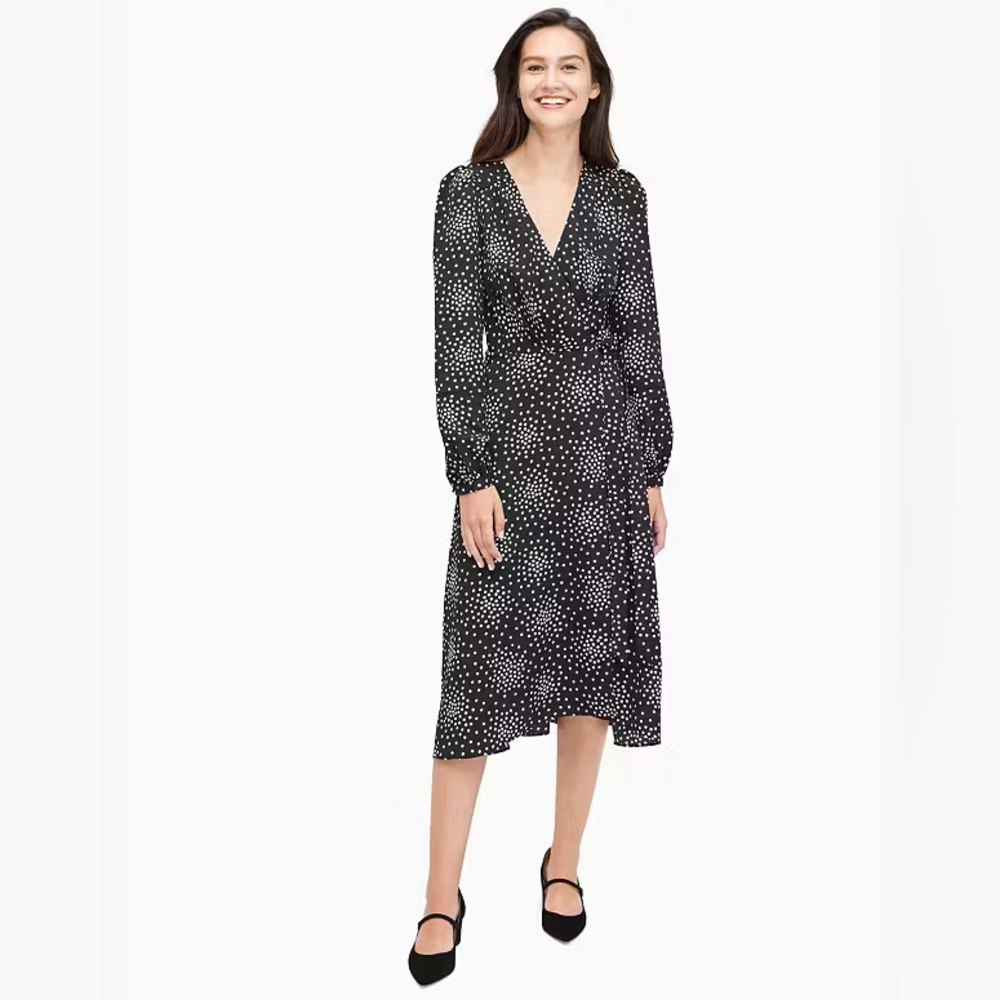 Kate Spade Festive Confetti Wrap Dress - Picture 2 of 7